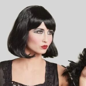 Hyde & EEK! Flapper Wig - Black Synthetic Bob (One Size) NEW